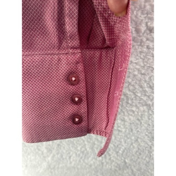 Kuhlman Womens Pink Textured Button Up Shirt Long Sleeve Collared Size Medium - Picture 4 of 9